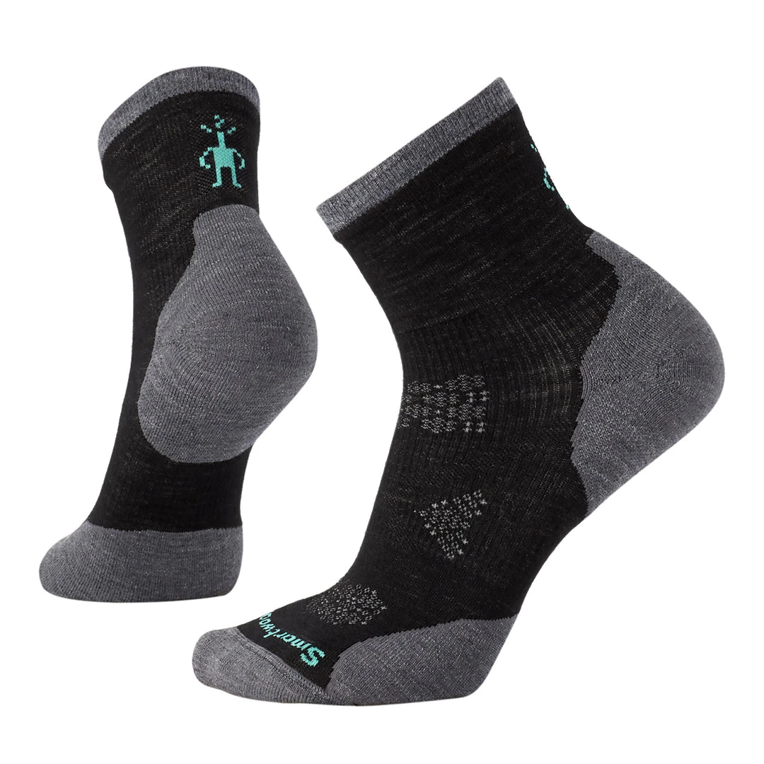 Smartwool Women's Performance Run Cold Weather Mid Crew Socks - Black 1 Smartwool Women's Performance Run Cold Weather Mid Crew Socks - Black