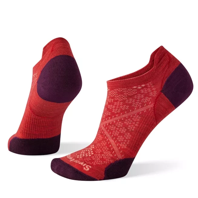 Smartwool Women's Run Zero Cushion Low Ankle Socks - Pomegranate 1 Smartwool Women's Run Zero Cushion Low Ankle Socks - Pomegranate