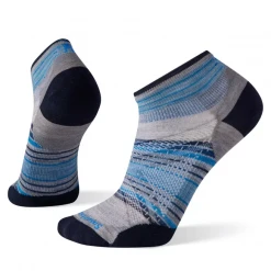 Smartwool Men's Run Zero Cushion Pattern Low Cut Socks - Light Gray