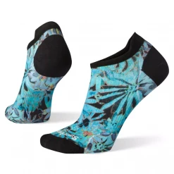 Smartwool Women's PhD Cycle Ultra Light Dazed Daisy Print Micro Socks - Ocean Blue
