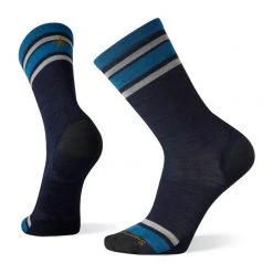 Smartwool Men's Everyday Top Split Stripe Crew - Deep Navy Socks