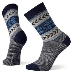 Smartwool Socks Men's Everyday Snowflake Pattern Crew - Deep Navy