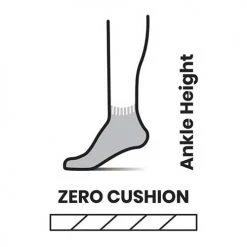 Smartwool Men's Run Zero Cushion Ankle Socks - Medium Gray