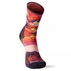Smartwool Men's Athlete Edition Run Print Crew Socks - Tandoori Orange