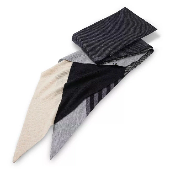 Smartwool Unisex Snowline Point Stripe Scarf - Black 1 Smartwool Unisex Snowline Point Stripe Scarf - Black