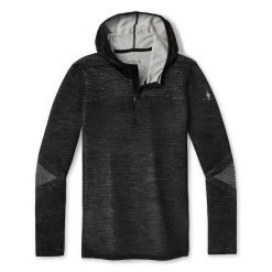 Smartwool Men's Intraknit Merino 200 1/2 Zip Hoodie - Black/White Tops