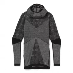 Smartwool Women's Intraknit Merino 250 Thermal Pattern Hoodie - Black Plaid