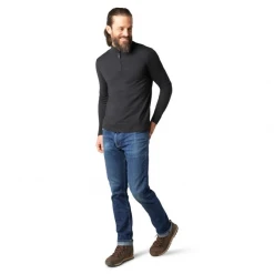 Smartwool Men's Sparwood Half Zip Sweater - Charcoal Heather Apparel