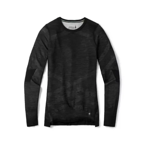 Smartwool Tops Women's Intraknit Merino 200 Crew - Black-White 1 Smartwool Tops Women's Intraknit Merino 200 Crew - Black-White