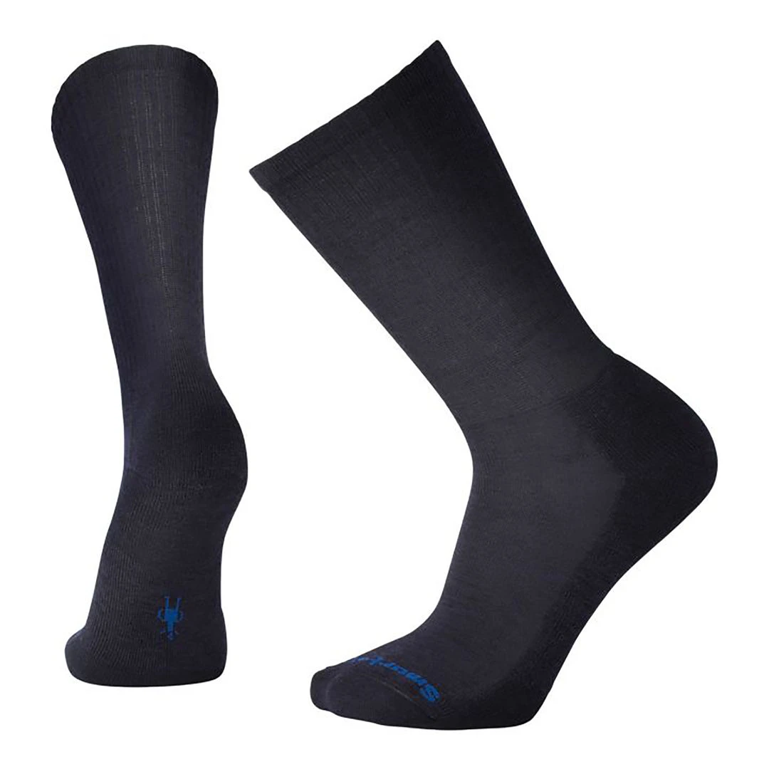 Smartwool Men's Heathered Rib Socks - Deep Navy Heather 1 Smartwool Men's Heathered Rib Socks - Deep Navy Heather