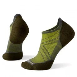 Smartwool Men's Run Targeted Cushion Low Ankle Socks - Graphite-Military Olive