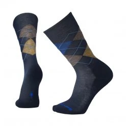 Smartwool Men's Everyday Diamond Jim Socks - Deep Navy Heather/Desert Sand Heather