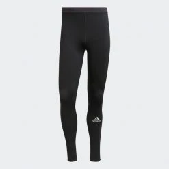 Adidas Men's Saturday Warm Running Leggings - Black Apparel