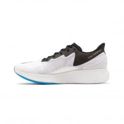 New Balance Shoes Women's Fuel Cell TC Running Shoe - White With Black & Vision Blue - Regular (B)