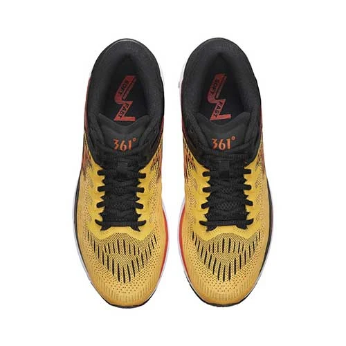 361 Shoes Men's Sensation 4 Running Shoe- Citrus/Black- Regular (D) 4 361 Shoes Men's Sensation 4 Running Shoe- Citrus/Black- Regular (D)