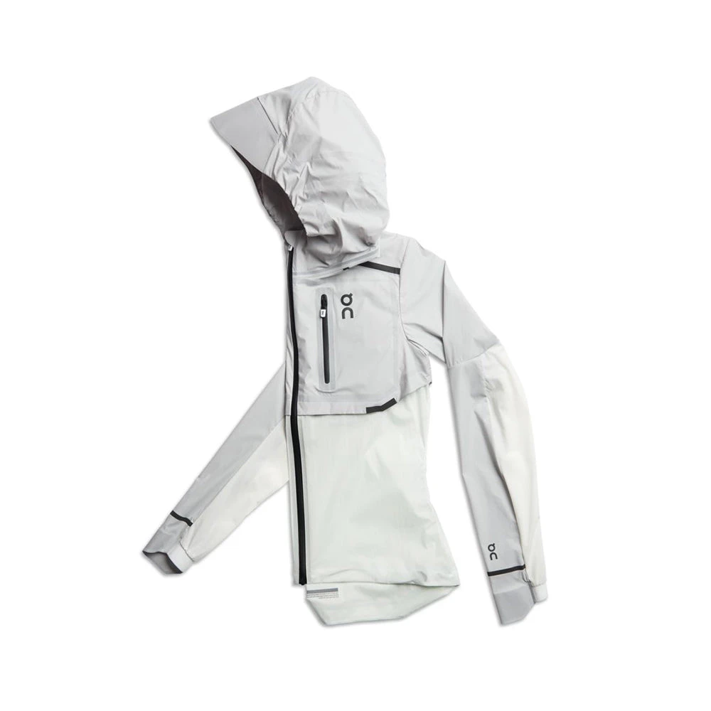 On Running Women's Weather Jacket - Grey/White Jackets & Vests 1 On Running Women's Weather Jacket - Grey/White Jackets & Vests