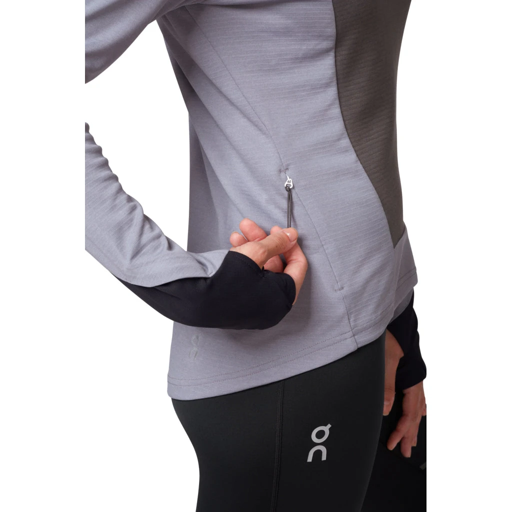 On Running Women's Weather Shirt - Fossil/Rock Tops 7 On Running Women's Weather Shirt - Fossil/Rock Tops