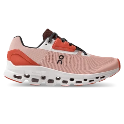 On Running Women's Cloudstratus Running Shoe - Rose/Red - Regular (B)