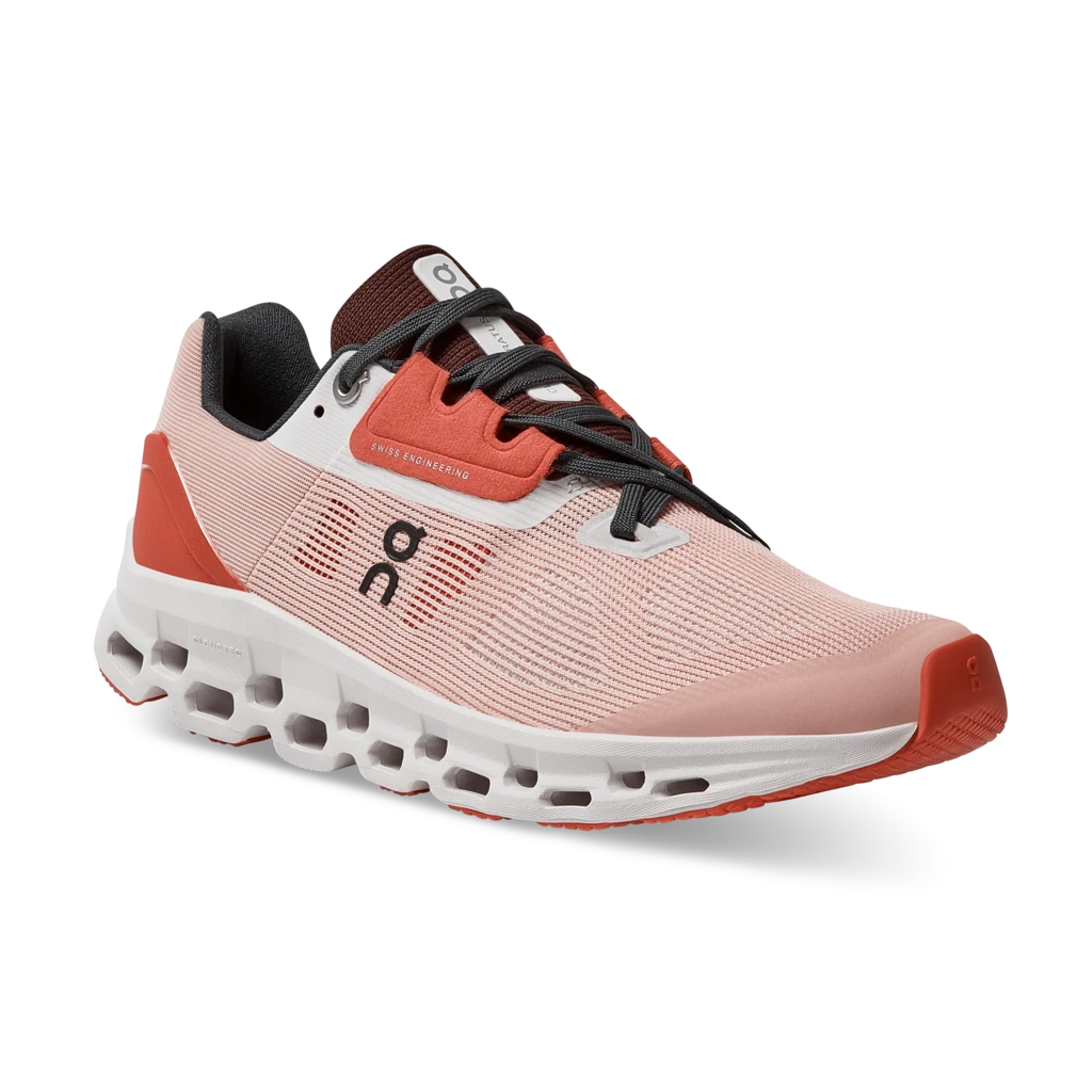 On Running Women's Cloudstratus Running Shoe - Rose/Red - Regular (B) 3 On Running Women's Cloudstratus Running Shoe - Rose/Red - Regular (B)