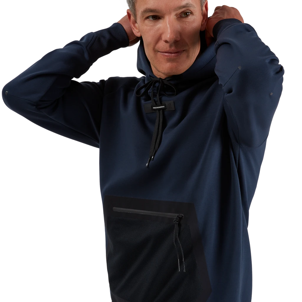 On Running Men's Hoodie - Navy 4 On Running Men's Hoodie - Navy