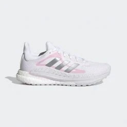 Adidas Women's Solar Glide Running Shoes - Cloud White/Silver Metallic/Fresh Candy - Regular (B)