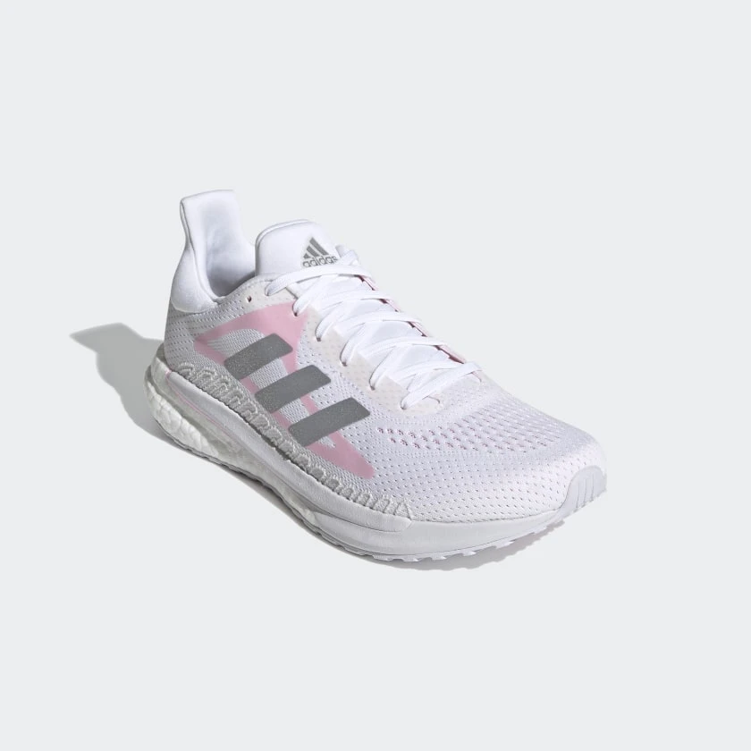 Adidas Women's Solar Glide Running Shoes - Cloud White/Silver Metallic/Fresh Candy - Regular (B) 2 Adidas Women's Solar Glide Running Shoes - Cloud White/Silver Metallic/Fresh Candy - Regular (B)