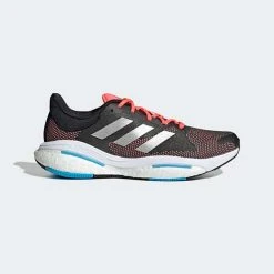 Shoes Men's Adidas Solar Glide 5 Running Shoe - Carbon/Silver Met/Turbo - Regular (D)