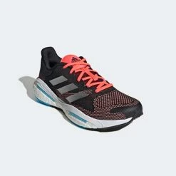 Shoes Men's Adidas Solar Glide 5 Running Shoe - Carbon/Silver Met/Turbo - Regular (D)