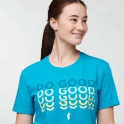 Cotopaxi Women's Do Good Repeat T-Shirt - Mineral Blue Tops 5 Cotopaxi Women's Do Good Repeat T-Shirt - Mineral Blue Tops