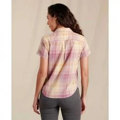 Toad And Co Women's Willet Tie Short Sleeve Shirt - Faded Lilac Tops