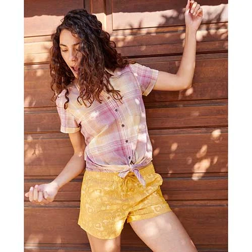 Toad And Co Women's Willet Tie Short Sleeve Shirt - Faded Lilac Tops 3 Toad And Co Women's Willet Tie Short Sleeve Shirt - Faded Lilac Tops