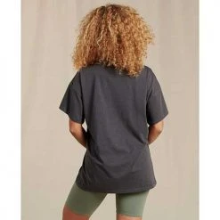 Toad And Co Tops Women's Primo Oversized Short Sleeve Crew - Soot