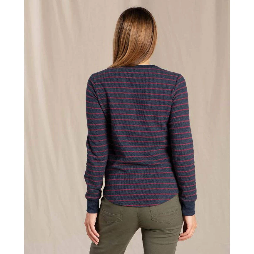 Toad And Co Women's Foothill Long Sleeve Crew - True Navy Foothill Stripe Tops 2 Toad And Co Women's Foothill Long Sleeve Crew - True Navy Foothill Stripe Tops
