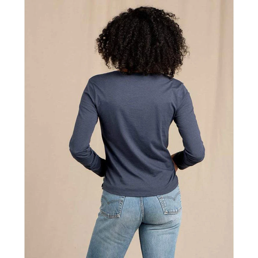 Toad And Co Women's Rose Long Sleeve Tee - True Navy 2 Toad And Co Women's Rose Long Sleeve Tee - True Navy