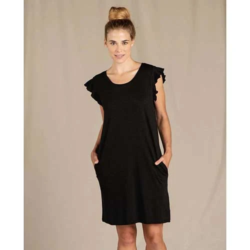 Toad And Co Women's Rufflita Short Sleeve Dress - Black Dresses & Skirts 1 Toad And Co Women's Rufflita Short Sleeve Dress - Black Dresses & Skirts