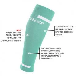 CEP Women's The Run Compression Calf Sleeves 4.0 - Ocean 11 CEP Women's The Run Compression Calf Sleeves 4.0 - Ocean