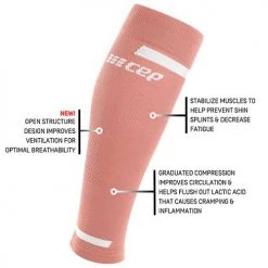 CEP Women's The Run Compression Calf Sleeves 4.0 - Rose