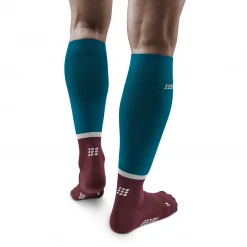 CEP Men's The Run Compression Socks 4.0 - Petrol/Dark Red 9 CEP Men's The Run Compression Socks 4.0 - Petrol/Dark Red