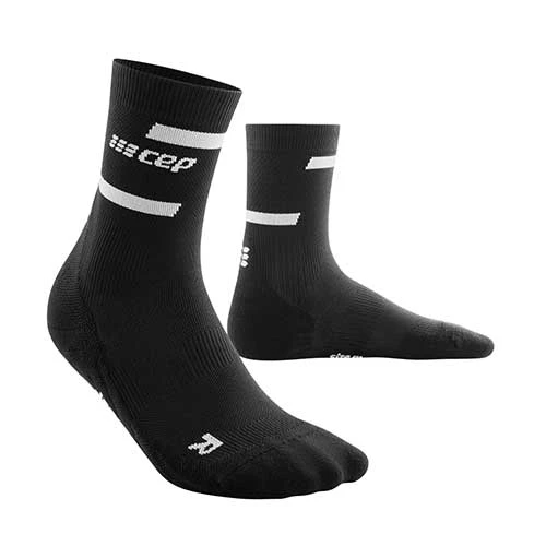 CEP Men's The Run Compression Mid Cut Socks 4.0 - Black 1 CEP Men's The Run Compression Mid Cut Socks 4.0 - Black