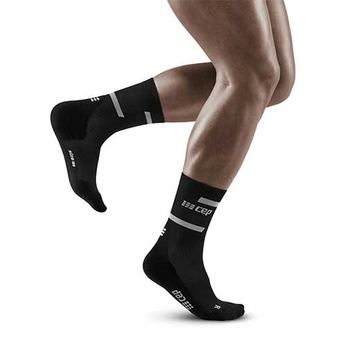 CEP Men's The Run Compression Mid Cut Socks 4.0 - Black 4 CEP Men's The Run Compression Mid Cut Socks 4.0 - Black