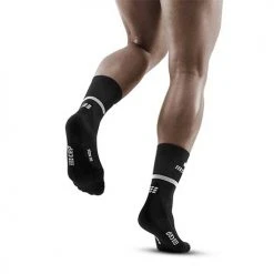 CEP Men's The Run Compression Mid Cut Socks 4.0 - Black 9 CEP Men's The Run Compression Mid Cut Socks 4.0 - Black