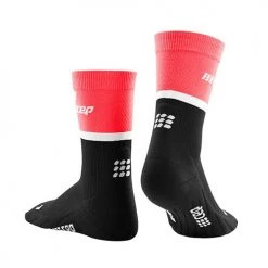 CEP Women's The Run Compression Mid Cut Socks 4.0 - Pink/Black