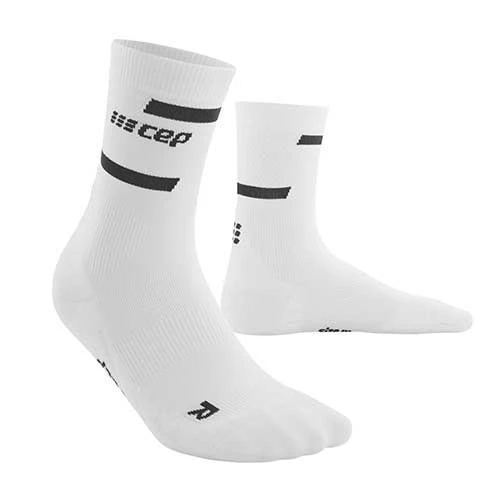 CEP Men's The Run Compression Mid Cut Socks 4.0 - White 1 CEP Men's The Run Compression Mid Cut Socks 4.0 - White