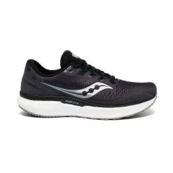 Saucony Men's Triumph 18 Running Shoe - Charcoal/White - Regular (D)