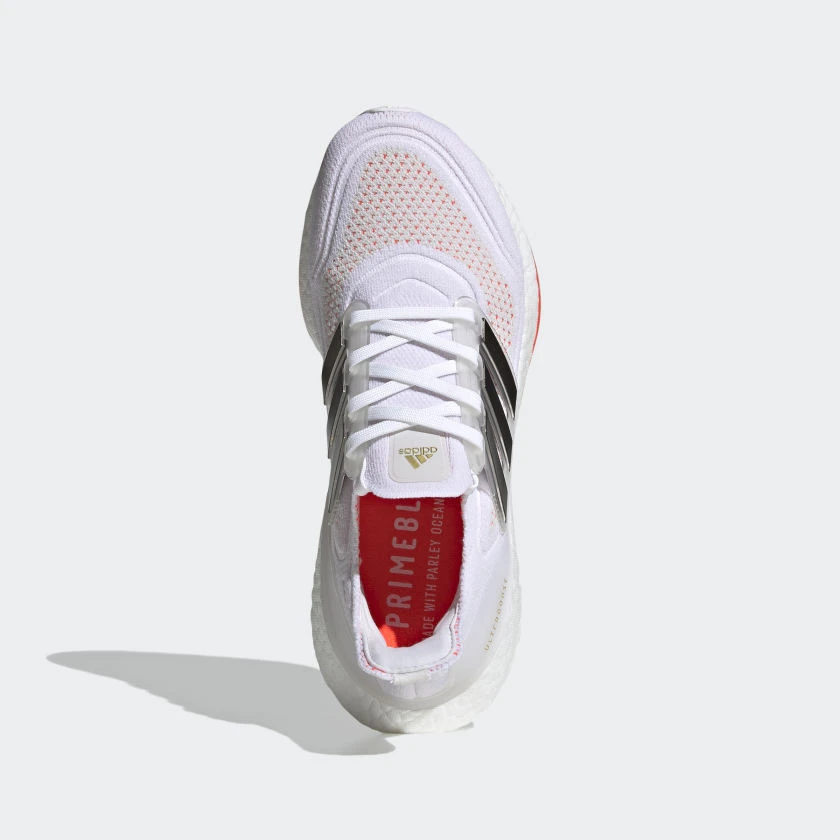 Adidas Women's Ultraboost 21 Running Shoe- Cloud White/Core Black/Solar Red - Regular (B) 2 Adidas Women's Ultraboost 21 Running Shoe- Cloud White/Core Black/Solar Red - Regular (B)