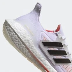 Adidas Women's Ultraboost 21 Running Shoe- Cloud White/Core Black/Solar Red - Regular (B) 14 Adidas Women's Ultraboost 21 Running Shoe- Cloud White/Core Black/Solar Red - Regular (B)