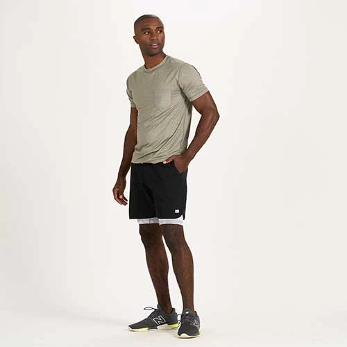 Vuori Men's Tradewind Performance Tee - Army Heather Apparel 4 Vuori Men's Tradewind Performance Tee - Army Heather Apparel