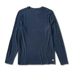 Vuori Men's Long-Sleeve Strato Tech Tee - Navy Heather