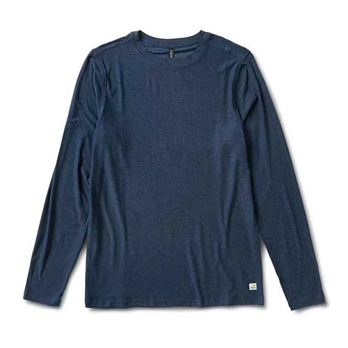 Vuori Men's Long-Sleeve Strato Tech Tee - Navy Heather 1 Vuori Men's Long-Sleeve Strato Tech Tee - Navy Heather