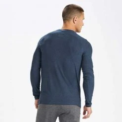 Vuori Men's Long-Sleeve Strato Tech Tee - Navy Heather 7 Vuori Men's Long-Sleeve Strato Tech Tee - Navy Heather